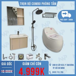 Combo cầu trứng trắng, tủ gương- đẳng cấp mới