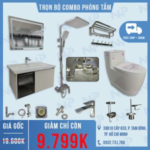 Combo nhà tắm Luxury - sang trọng, đẳng cấp