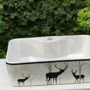 Lavabo tròn hươu 614