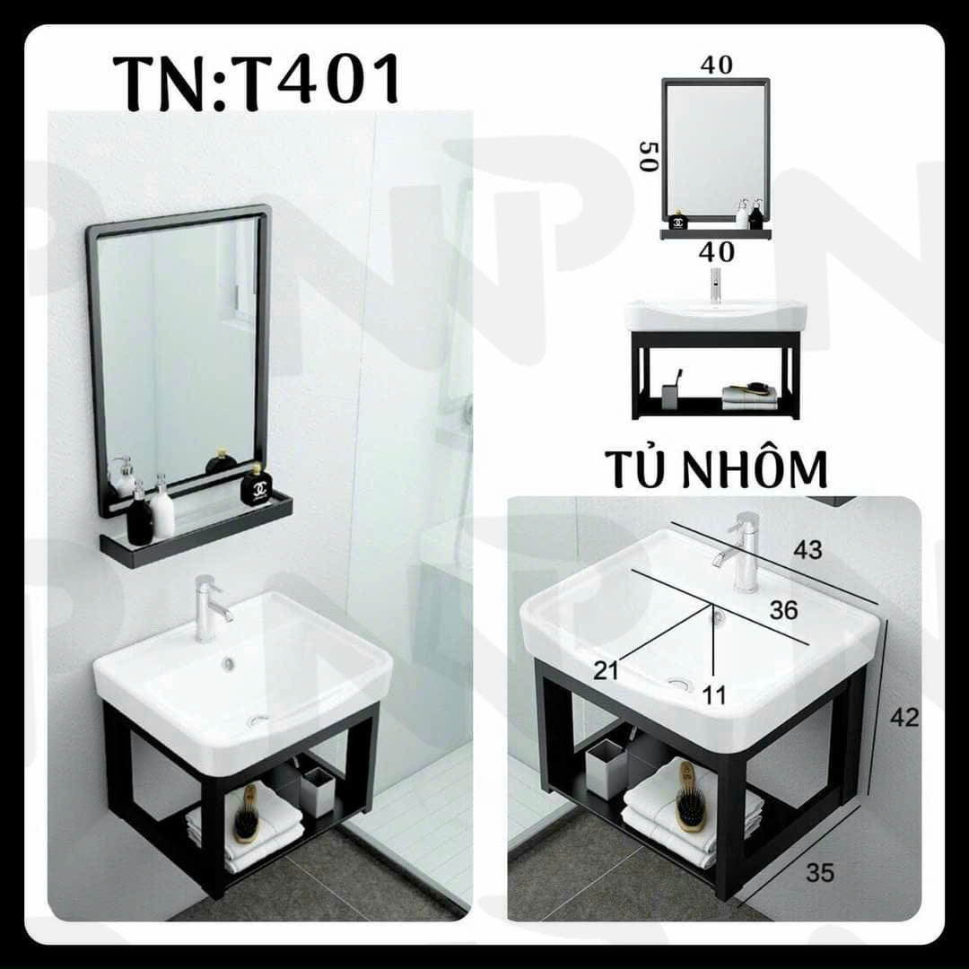 Lavabo tủ nhôm 801- 850K