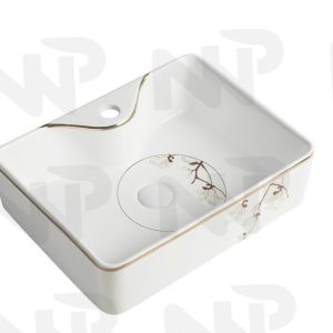 Lavabo vuông hoa 652